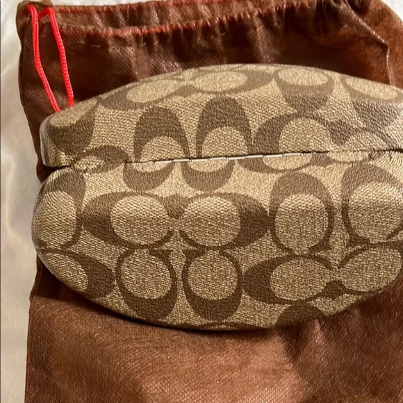 Coach Signature Brown Sunglasses Case with Dust Bag - Picture 4 of 6